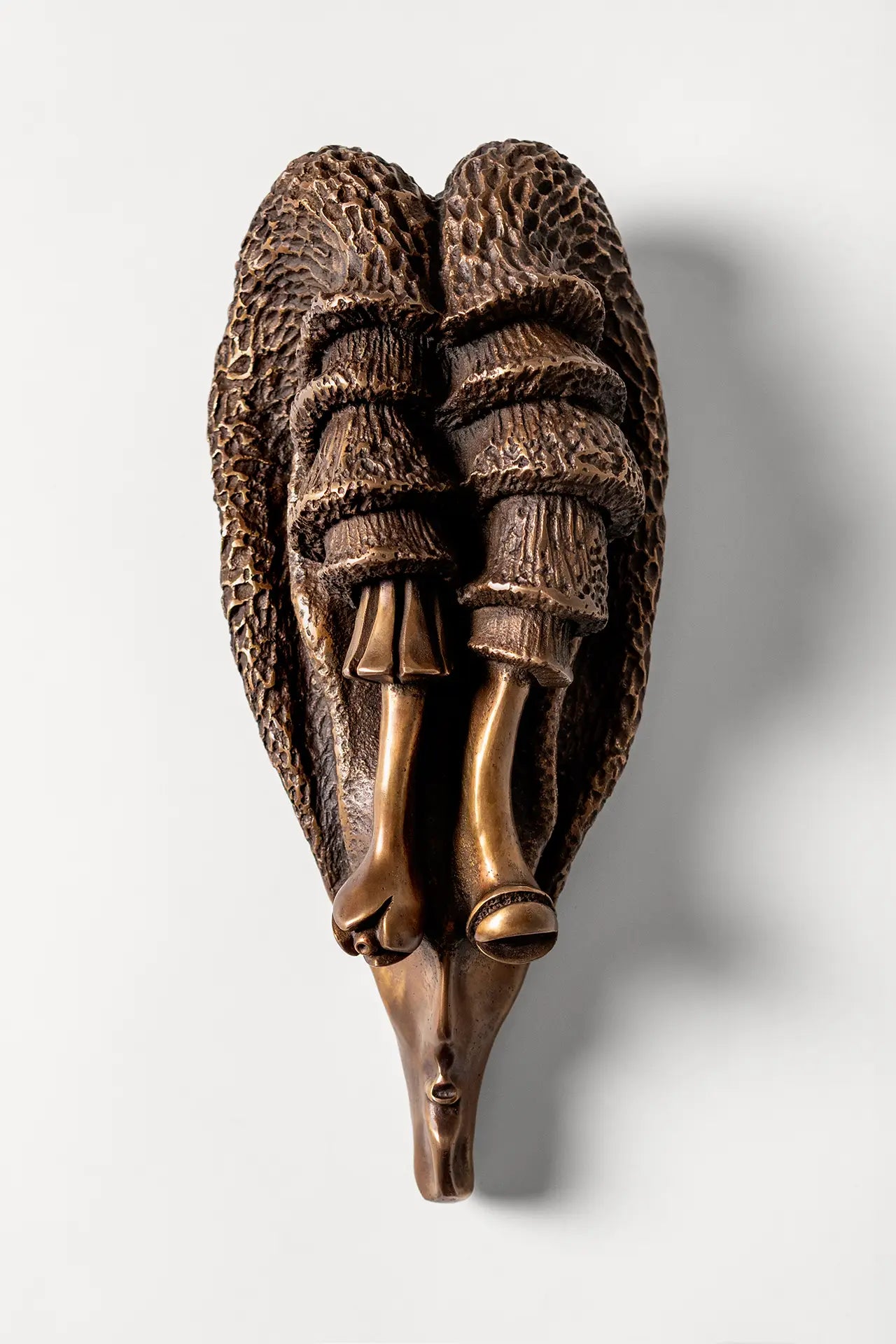 The Wiseman bronze mask sculpture – handcrafted wall art piece