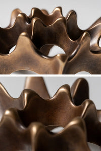 Detailed view of Life Beneath bronze art sculpture