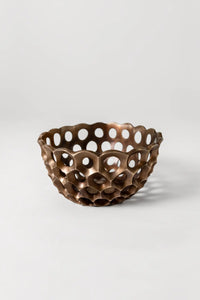 Artistic bronze sculpture titled Rippling Network – modern design