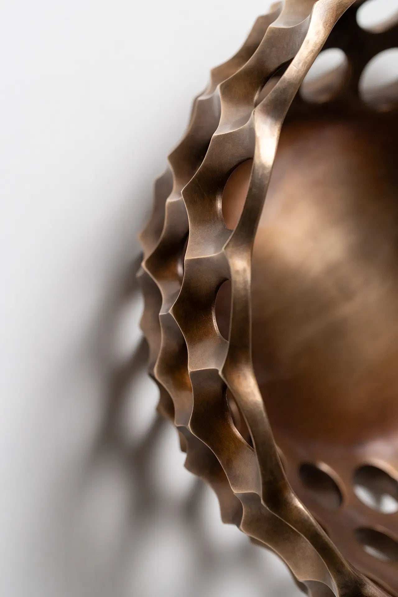 Contemporary bronze sculpture – Rippling Network artwork