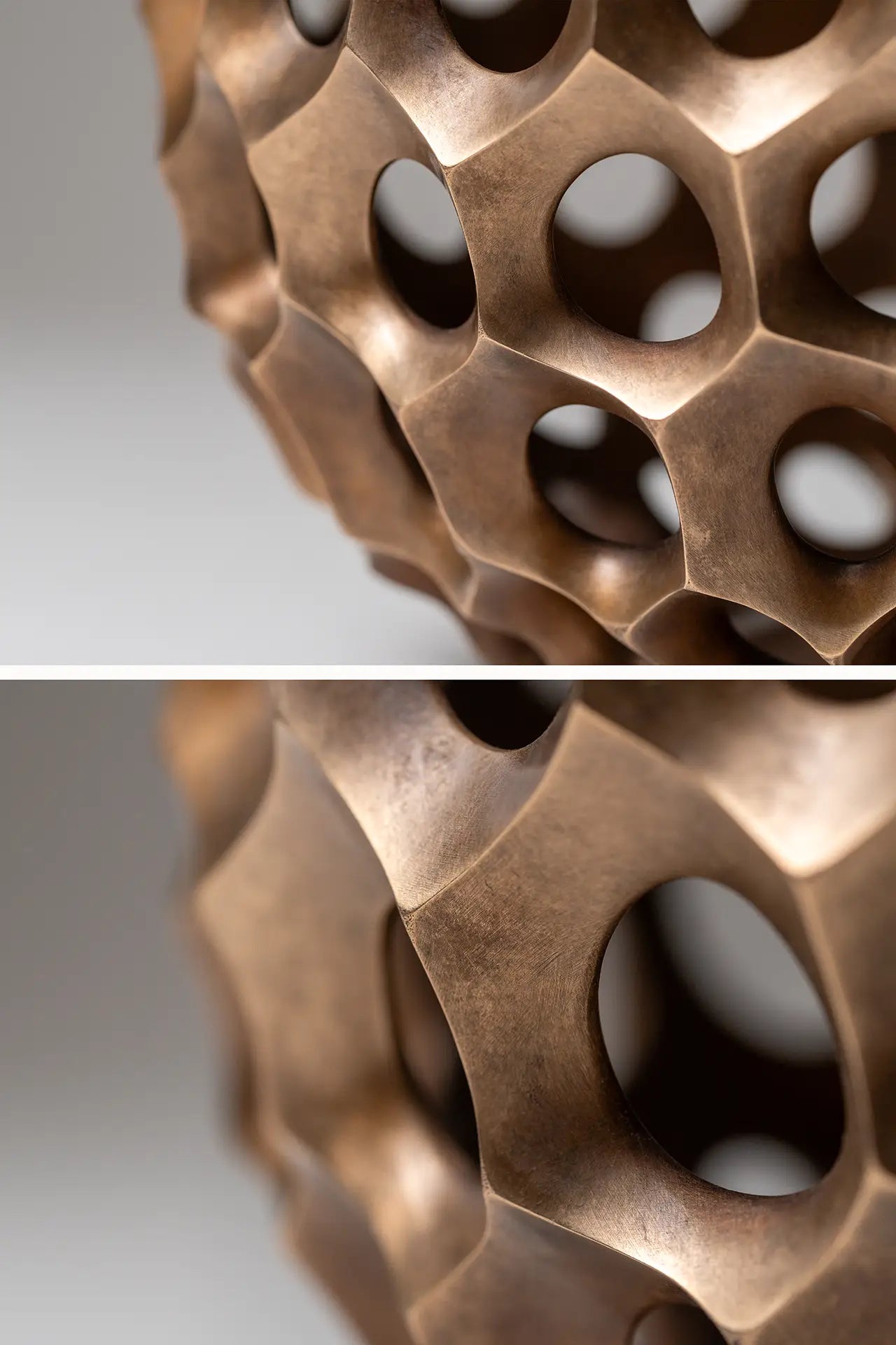 Rippling Network by artisan sculptor – bronze art for interiors