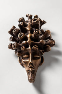 Bronze art mask titled The Dreamer – limited edition sculpture