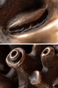 Expressive bronze mask sculpture – The Dreamer fine art