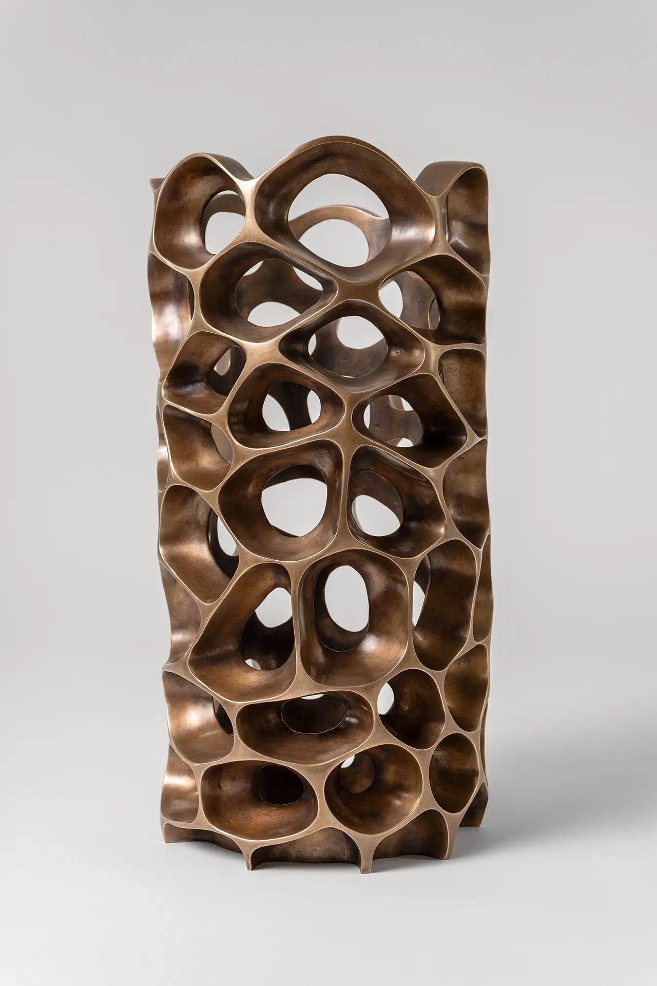 Detailed view of The Flow bronze art sculpture