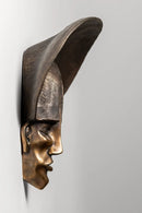 The Observer sculpture – expressive bronze mask artwork
