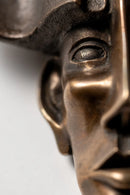 Modern bronze mask – The Observer collectible art piece