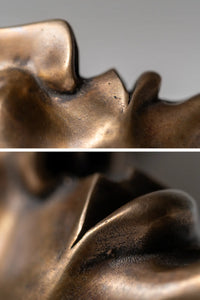 Contemporary bronze mask sculpture – The Observer design