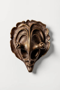 The Symbiont bronze mask sculpture – handcrafted art piece