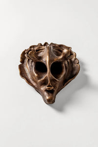 Bronze art mask titled The Symbiont – limited edition sculpture