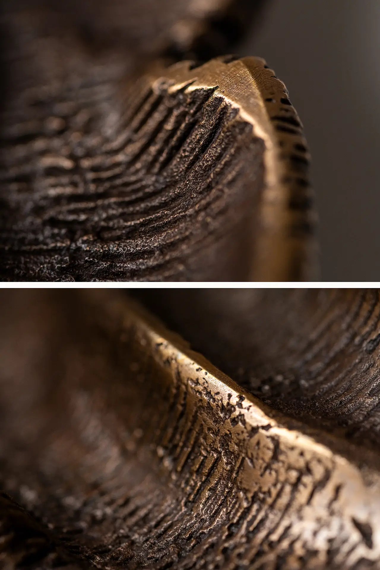 The Symbiont bronze wall sculpture – abstract mask design