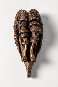 The Wiseman bronze mask sculpture – handcrafted wall art piece