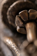 Expressive bronze mask – The Wiseman artistic wall sculpture